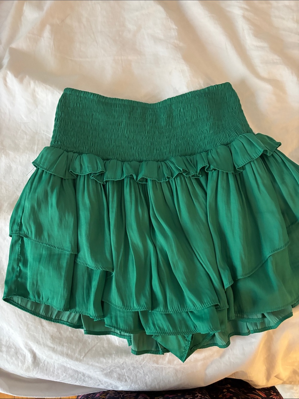 DO+BE Emerald Green Smocked Waist Mini